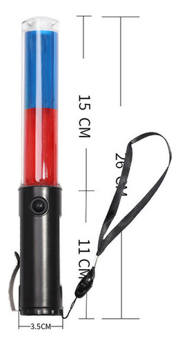 26cm 4 Modo Traffic Stick Glow Stick Led Antorcha Linterna