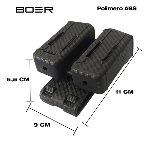 Funda Pistolera Boer Glock Porta Cargador Doble Universal