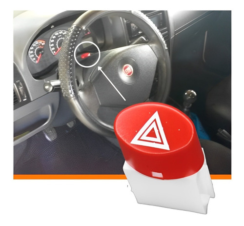 Botão Reparo Pisca Alerta Vermelho Fiat Palio 100185355