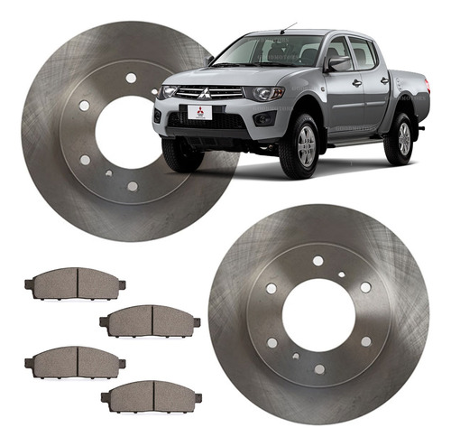 Kit Discos Freno + Pastillas Mitsubishi L200 2.5 2007-2015