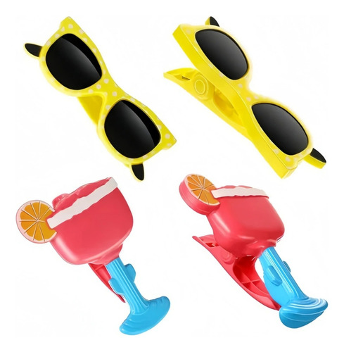 Pinza Para Toallas Portátil Fun Beach, 4 Piezas