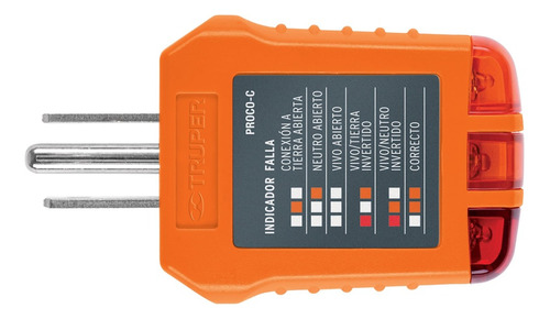 Probador Corriente Alterna Para Tomacorriente Truper 17241