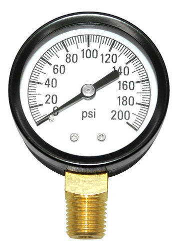 Joywayus Manmetro De Presin De Latn De 0 A 200 Psi De 1/4 Pu