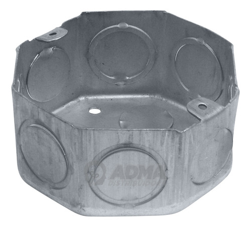 Caja Luz Embutir Octogonal Grande Chapa Ag 10x10cm X20