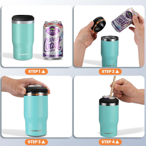 Enfriador De Latas De 12 Oz, Aislante De Latas De Acero Inox