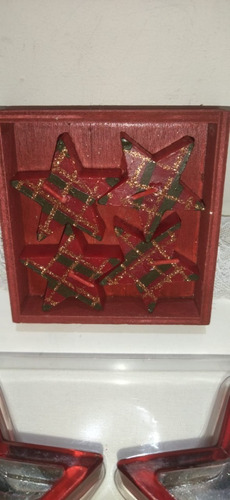 Imagen 3 de 3 de Porta Vela Forma De Estrella Vidiro Paq X 2 Mas Velas