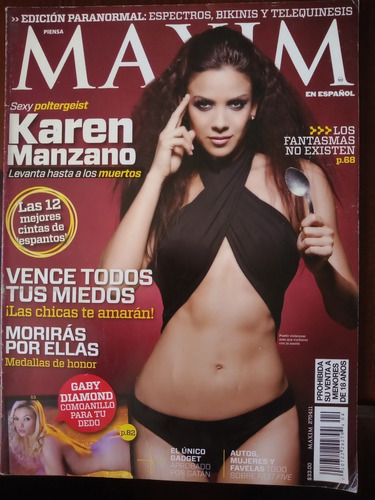 Karen Manzano En Revista Maxim Gabriela Diamond, Daniela Tam