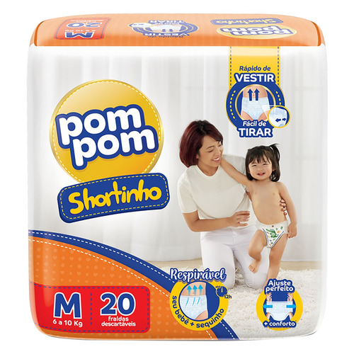 Fraldas Pom Pom Shortinho M