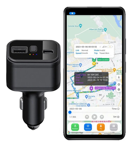 Rastreador De Carro Gps 4g En Adaptador Usb Discreto
