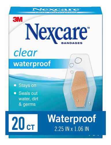 Nexcare Vendajes Transparentes Impermeables, Cubren Y Prote.