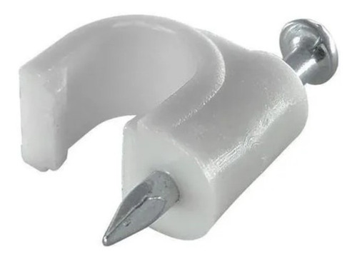 100pcs Grampo Fixa Fio Cabo Coaxial Miguelo 5mm Branco