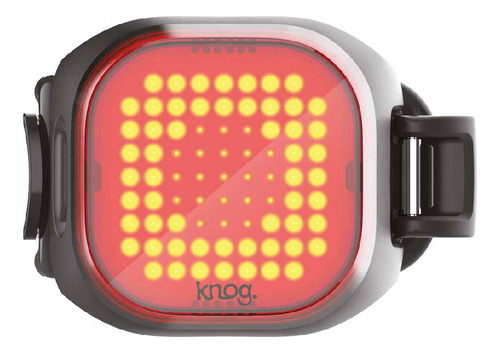 Luz Trasera Bici Knog Mini Blinder Square Recargable 25 Lume Color Rojo