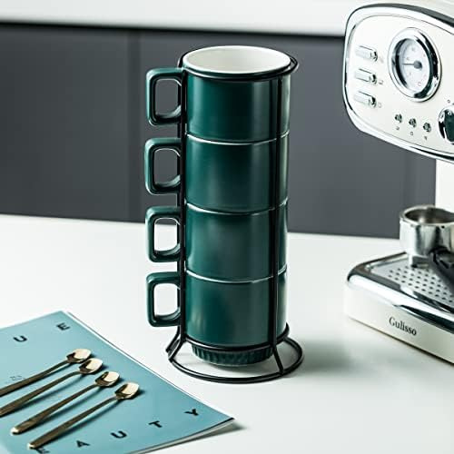 Juego De Tazas De Café Miamolo Con Estante Tazas De Café Api