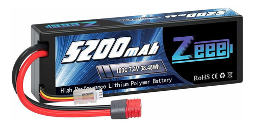 Bateria Lipo 7.4v 5200mah 100c 2s T Plug Zeee