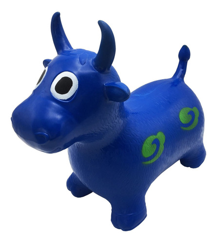 Inflable Saltarin Vaca 1300g Juguete Color Azul