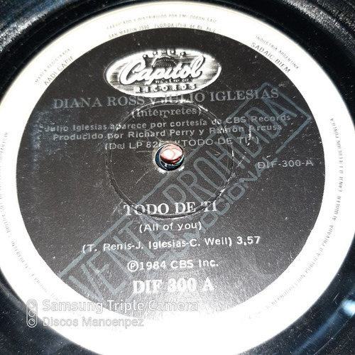 Simple Diana Ross Julio Iglesias Capitol Records C12