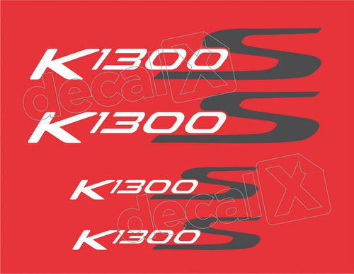 Kit De Adesivos Compatível Com K1300s Vermelha Bwk1300s03