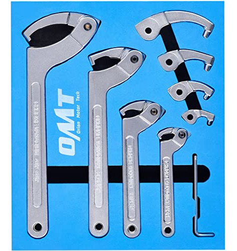 Orion Motor Tech 8pc Ajustable Pin Spanner Wrench Tool Set,