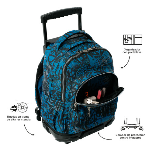 Mochila Escolar Con Ruedas Para Niño Renglon Totto