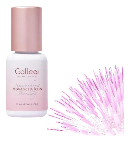 Adhesivo Golle Pink Cepillos Glitter  Extensión De Pestañas 