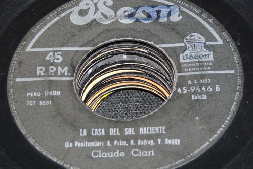 Jch- Claude Ciari La Casa Del Sol Naciente / La Playa 45 Rpm