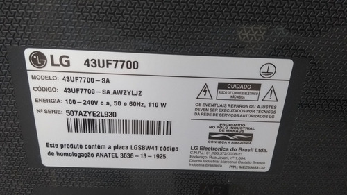 Tv LG 43uf7700 ( Tela Trincada ) Faça Uma Cotação