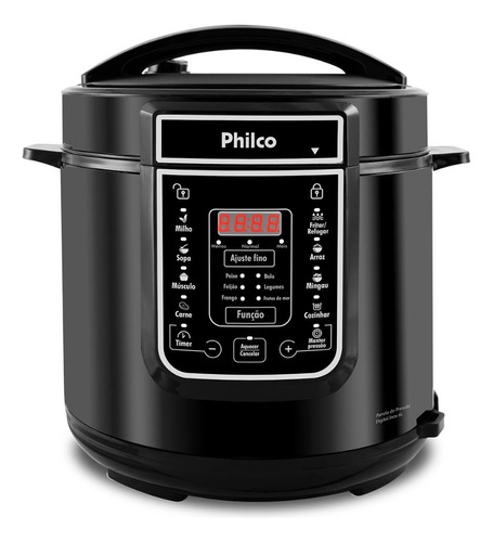 Panela De Pressão Digital Philco 6l Inox/preto Ppp01p - 127v