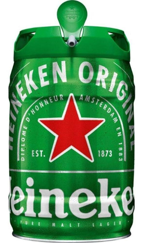 Imagem 1 de 2 de Cerveja Heineken Barril 5 Litros
