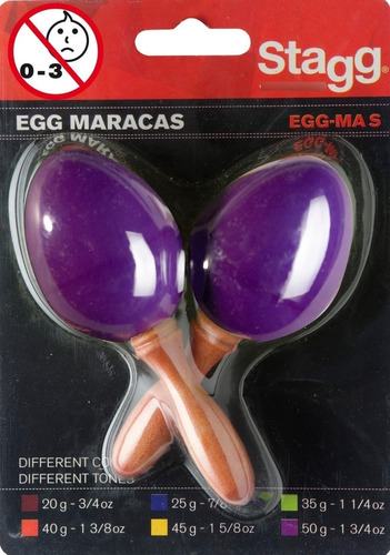 Huevos Maracas Mango Largo X Par Purpura 25g Stagg Segmspp