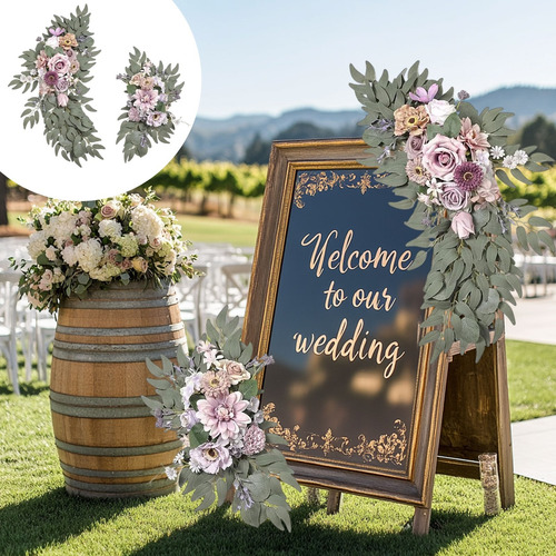 O Mesa De Boda De Alta Gama Con Forma De Ramo De Flores Arti