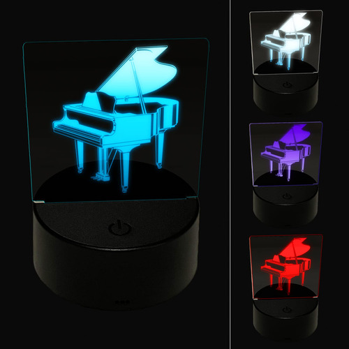 Lampara Escritorio Mesa Noche Led Ilusion 3d Grand Piano