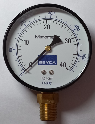 Manómetro  De Diámetro 100 Mm 40 Kg/cm² Rosca 1/2