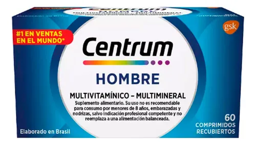 Centrum Hombre Multivitamínico Multimineral 60 Comprimidos