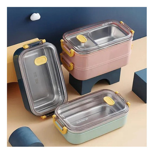 Fiambrera Japonesa Bento De Madera Para Microondas