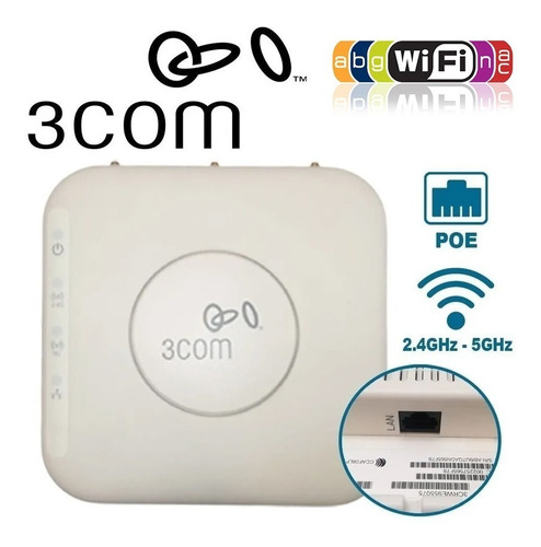 Imagen 1 de 5 de Access Point Wifi 3com/hp Airconnect 9552 Dual Band Giga Poe