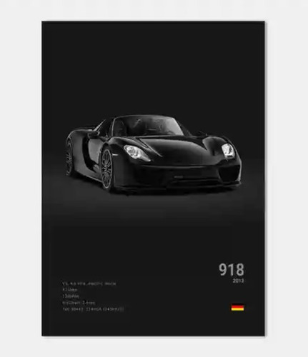 Auto Porsche 918 Spyder Poster Decorativo 