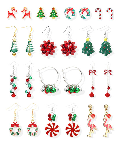 6/7/9/13/9 Pendientes De Navidad, Con Renos, Cascabeles, Est