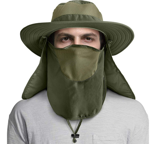 Sombrero Para El Sol Con Gorra Y Protección Facial Upf 50