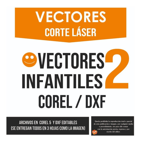 Vectores Infantiles 2 P/ Corte Laser Envio Por Descarga!
