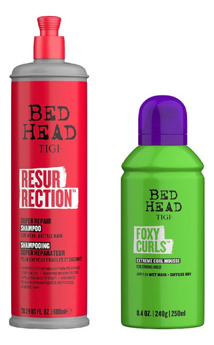 Tigi Bed Head Resurrection Shampoo 400ml + Foxy Curls
