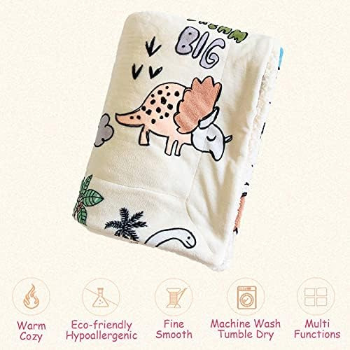 Clesuz Manta De Dinosaurio Para Niños Y Niñas, Dino Soft Fuz