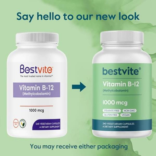 Bestvite Vitamina B12 Metilcobalamina 1000mcg 240 Cápsulas