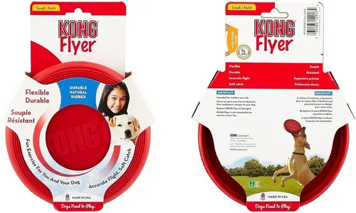 Juguete Kong Flyer Frisbee Perro Talla S Resistente Flexible