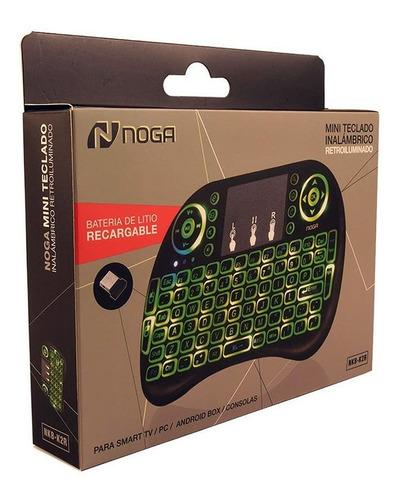 Imagen 6 de 6 de Mini Teclado Noga Inalambrico Led Retroiluminado Smart Tv
