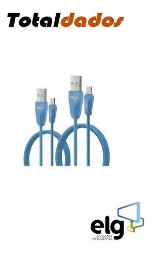 Imagem 2 de 3 de Kit De Cabos Micro Ubs 1m + 2m ELG Cmb512be