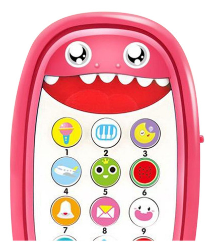 Crianças Shark Music Phone Toys Lights Music Play E Rosa
