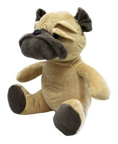 Cachorro Bull Dog Bravo 29cm Pelúcia Cor Marrom