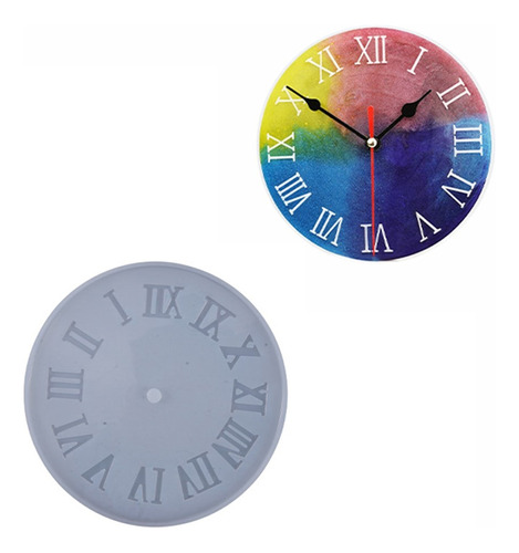 Molde De Silicona Forma Reloj Numero Romanos Diseño