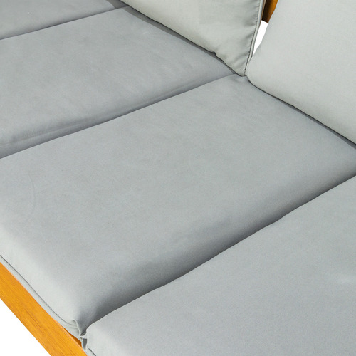 Sofá Cama Convertible Para Exteriores Elegante Bossa Lassi Color Marrón Liso