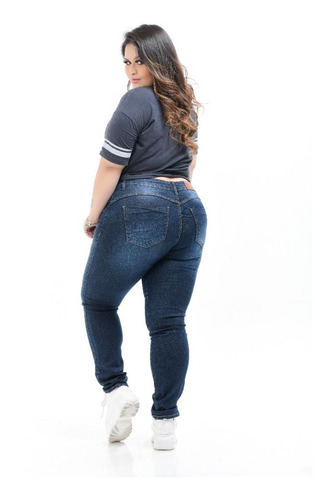 Calça Jeans Feminina Plus Size Dins Gordinhas Com Lyra